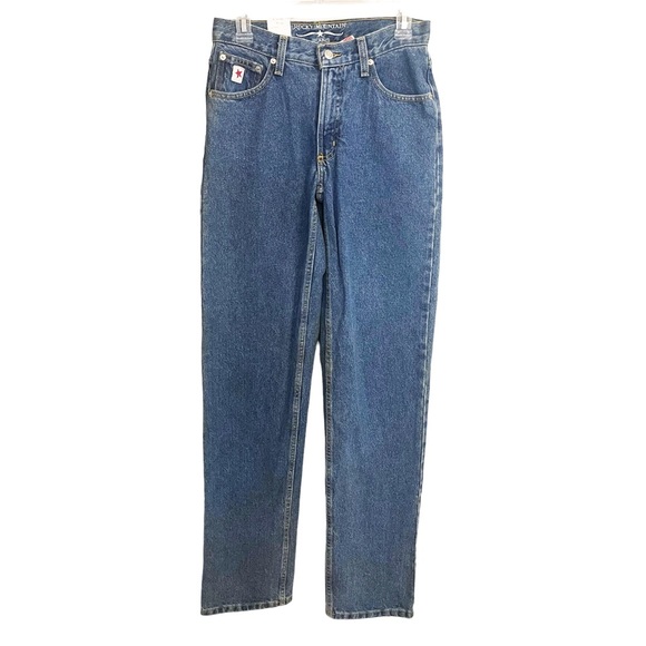 NOS Vintage Rockies Rocky Mountain Blue Denim Bareback Western Jeans Size 5XL - Picture 1 of 11
